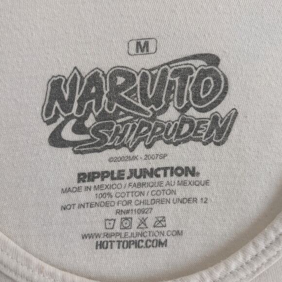 Naruto Shippuden Uzumaki ripple junction white anime tank top M - Picture 4 of 4